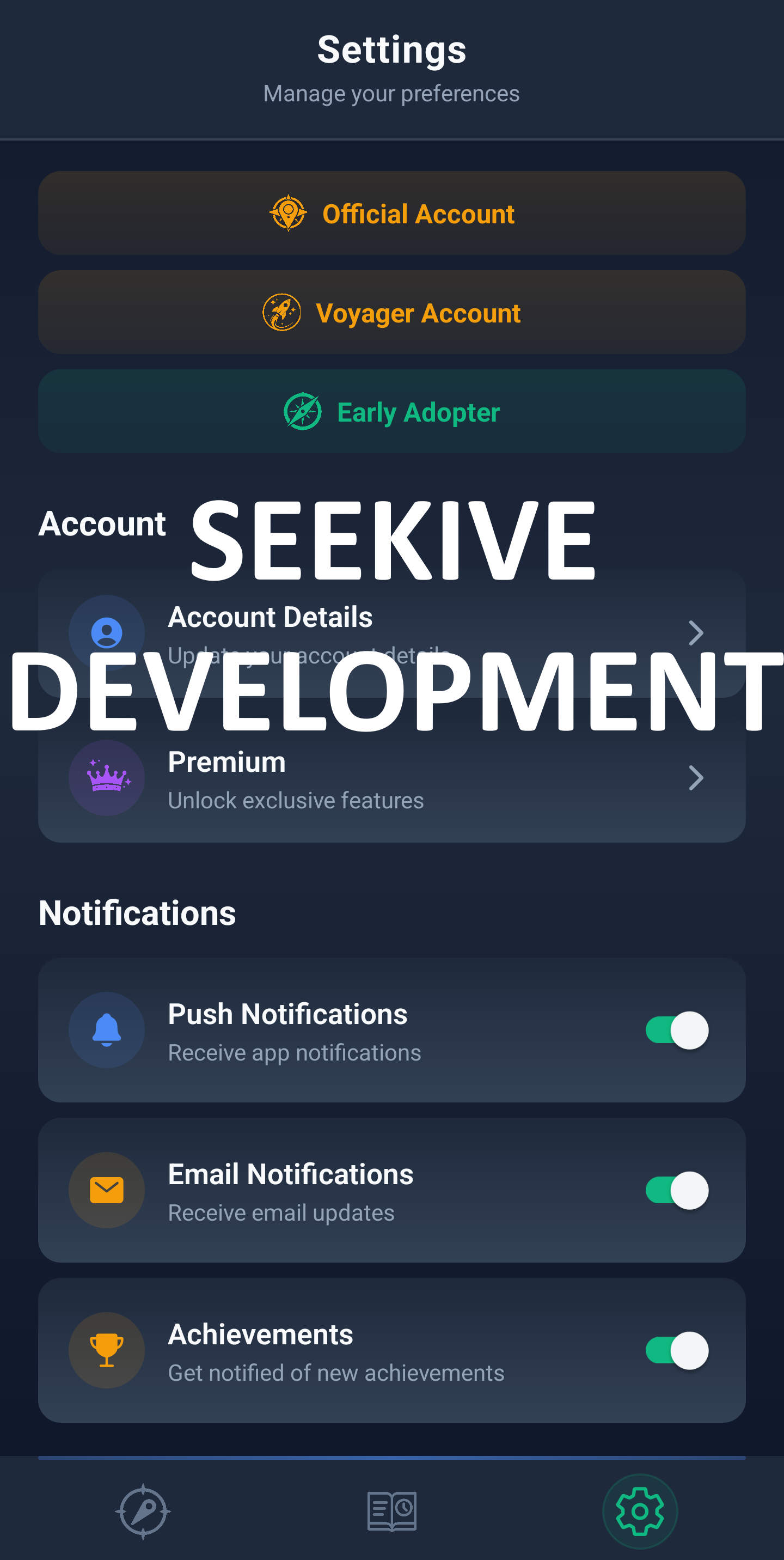 Seekive Screen 1